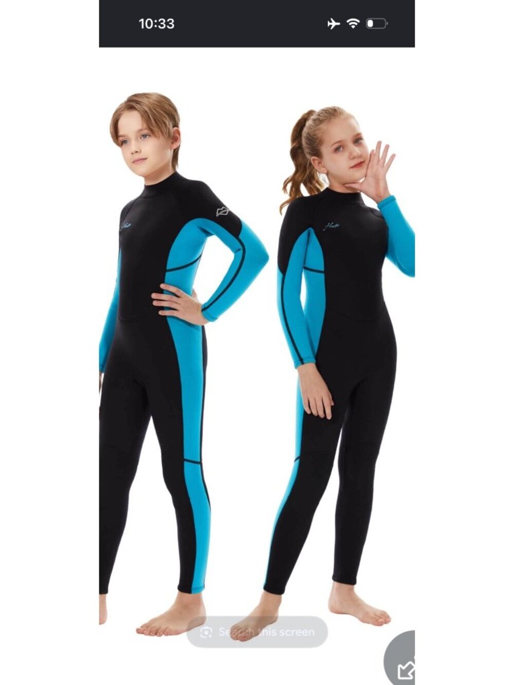 NWT Hevto Wetsuits Kids 3/2mm Neoprene Full Wet Suit Thermal Sz 6